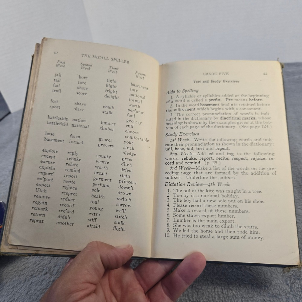 Vintage The McCall Speller Book Two North Carolina Edition Laidlaw Brothers - Picture 5 of 6